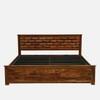 Morven Hydraulic Solid Wood Bed Queen Size in Provincial Teak Finish