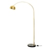 Gallow Arc Single Light Floor Lamp In Black And Gold Finish
