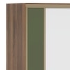 Velora Premium 2 Door 8ft Sliding Wardrobe with mirror Olive Green Classic Walnut Finish