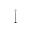 Marlin Off White Fabric Floor Lamp with Black Iron Base