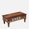 Sheesham Wood Large Coffee Table In Rustic Teak Finish