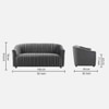 Camro Fabric Sofa (Grey)