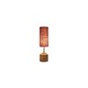 Jasmine Wood Table lamp with Maroon Jute Shade