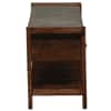 Kongsberg Solid Wood Shoe Rack with Seating in Walnut Brown finish