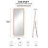 The Artment Unbreakable Beige Square Puff Floor Mirror (170 x 70) cm
