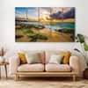 The Castle Decor Sunset Beach Hawaii Wall Art Set of 5 27x48 Inch