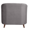 Nilo Velvet  1 Seater Sofa in Grey Colour