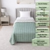 Aira White & Green Floral Cotton Dohar Set Of 2 Reversible Single Bed 350 Tc Size 240 X 160 Cms