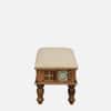 Rangrez Sheesham Wood 6 Seater Dining Set in Provincial Teak Finish with Cushioned Bench