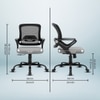 Elva Mid Back Mesh Office Chair in Grey Colour