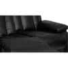 Magna Leatherette Two Seater Manual Recliner in Black Colour