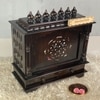 D'Dass White Mdf and Sheesham Wooden Temple For Pooja