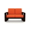 Parson 2 Seater Wooden Sofa  In American Walnut Finish (Lava)