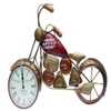 Craft Tree Metal Handpained Decorative Red Color Bike Wall Clock