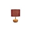 Molly Maroon jute & solid wood table lamp