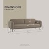Scandinavian Mira Three Seater Sofa Beige Matte Finish