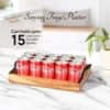 Inseparables Teak Wood Serving Tray Black