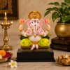Devotional Lotus Grace Ganesha Statue in Multicolor Colour