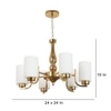 Eliante 6-Light Mild Steel Chandelier, Modern Pendant Ceiling Light Fixture For Living Room Or Dining Room
