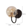 Eliante Modern Wall Lights Mild Steel, Glass & Glass Material Brown,Gold & Champaign Finish