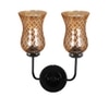 Devansh Metal Electric Wall Light in black Colour with Lavender Shade Count of 2 Lights