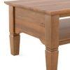 Malabar Rectangular Solid Wood Coffee Table In Amber Walnut Finish