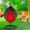 Premium Egg Single Seater 6 Star Swing Chair Red