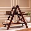 Ireka Homes Sakura 2 Tier Acacia Wood Serving Stand