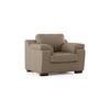 Trissino 1 Seater Premium Italian Leather Sofa In Dark Truffle