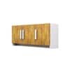 Hexa Red Multipurpose Storage Cabinet With 3 Door in Frosty White And Giant Wood Colour