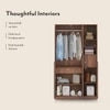Rodrigues 3 Door Wardrobe in Rolex Brown Finish