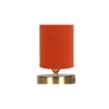 Charlie Orange cotton table lamp with Gold wood base