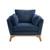 Lorentz Boucle Fabric Lounge Chair in Blue Colour