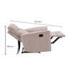 Canyon One Seater Manual Fabric Recliner in Greige Beige Colour