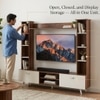 Bluewud Pinn Engineered Wood Tvcabinet In Brown Maple & White Finish