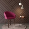 Meryl Fabric Lounge Chair in Raspberry Colour