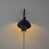 NOIR Modern Black Metal Adjustable Wall Light with E14 Holder