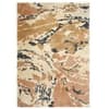 Multicolor Abstract Machine Made Polyester 3 X 5 Feet Carpet