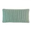Colette Granite Green Cotton Knitted Cushion Cover 12X20 Inches