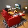 Flix Solid Wood One Seater Motorized Recliner in Red Colour