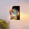 Devansh Solid Wood Electric Wall Light in Brown Colour with Multi Shade Count of 1 Light