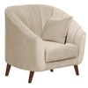 Nilo Velvet 1 Seater Sofa in Cream Colour