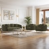Amora 3 Seater Fabric Sofa In Deep Olive Velvet Colour