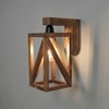 Symmetric Brown Solid Wood Wall Lights