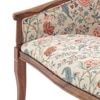 Florence Loveseat 2 Seater In Teak Finish With Calico Floral Retreat Fabric Colour