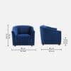 Camro Fabric Sofa (Navy Blue)