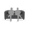 Windsor Sofa Set (Colour : Smoke Grey , Seater : 2+1+1)