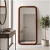 The Artment Unbreakable Brown Square Puff Floor Mirror (160 x 50) cm