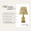 ELARE Modern Small Crystal Glass Table Lamp