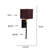 Devansh Metal Electric Wall Light in Black Colour with Brown Shade Count of 1 Light